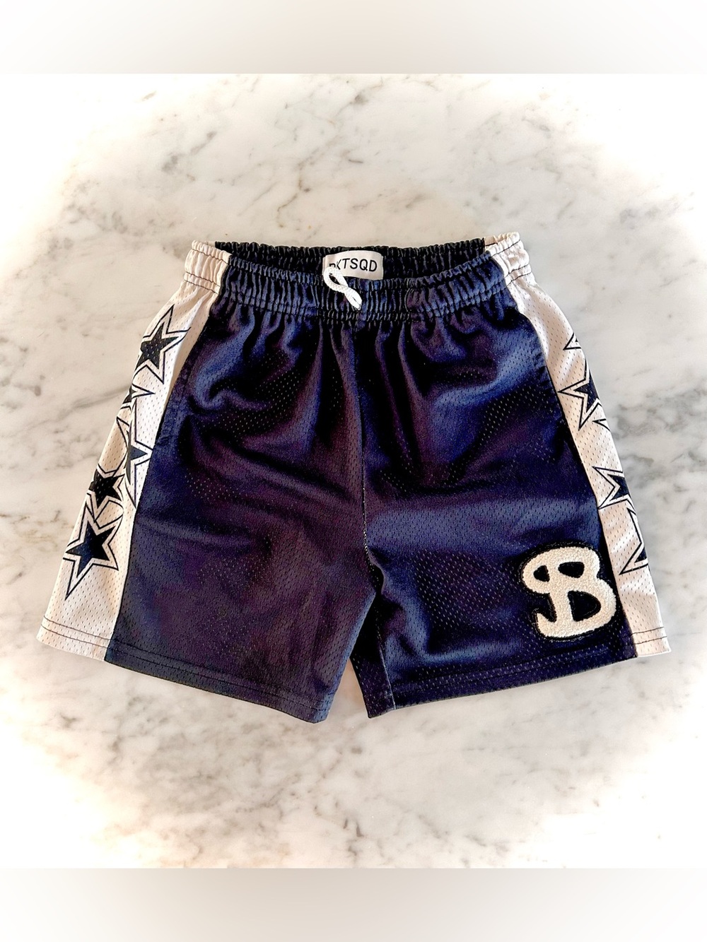 Bucket Squad Youth XL shorts navy-white